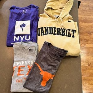 *FREEBIES included! NYU & Vanderbilt!!! Men’s UT Austin tee shirt bundle.